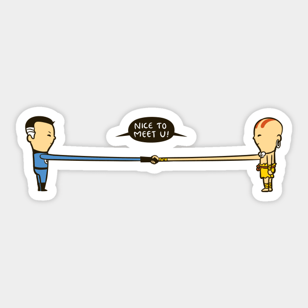 Nice to meet u! Sticker by flyingmouse365